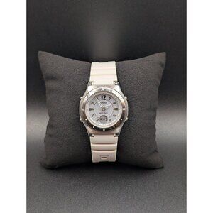 Vintage Casio Wave Ceptor Tough Solar White Resin Watch, Ana-Digi Dial